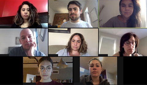 man experiencing virtual retreat meditation